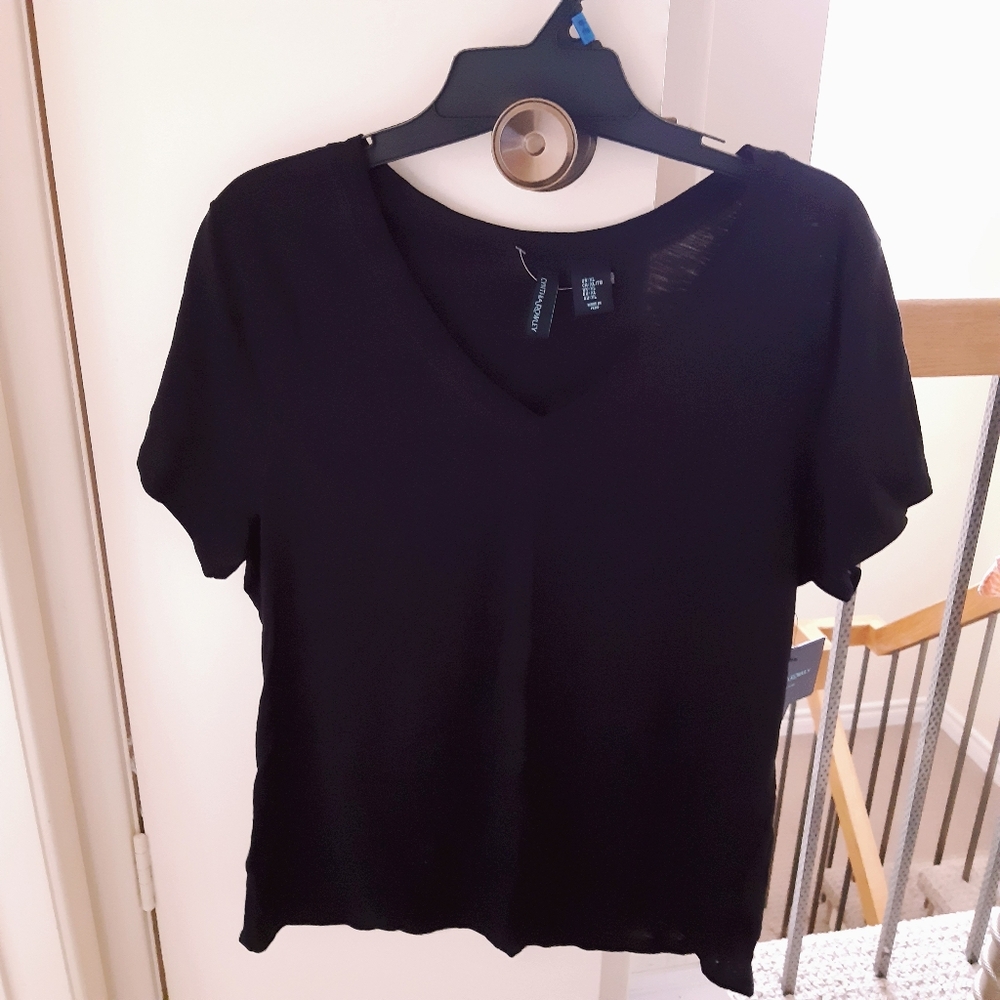 Black Semi Sheer Blouse Cynthis Rowley